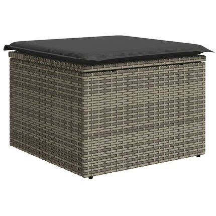 sofasæt 5 dele med hynder polyrattan grå