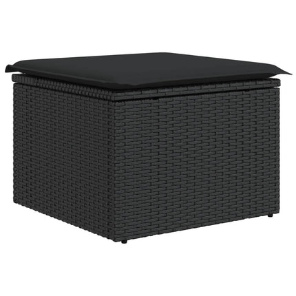 sofasæt til haven 5 dele med hynder polyrattan sort
