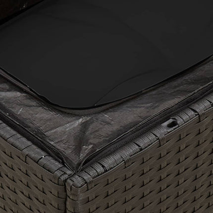 sofasæt til haven 9 dele med hynder polyrattan sort