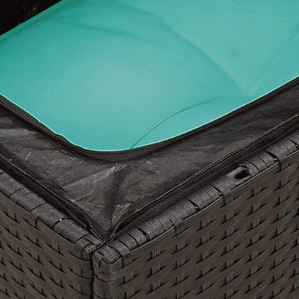 sofasæt til haven 9 dele med hynder polyrattan sort