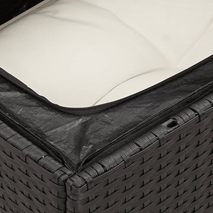 sofasæt til haven 10 dele med hynder polyrattan sort