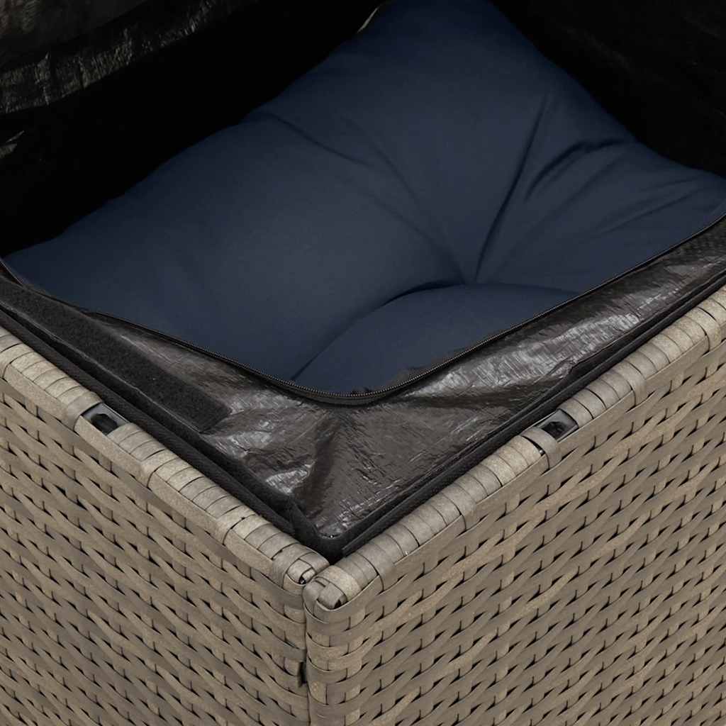 loungesæt til haven 11 dele med hynder polyrattan grå