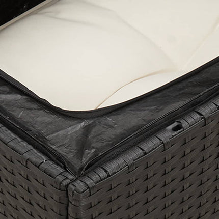 sofasæt til haven 12 dele med hynder polyrattan sort