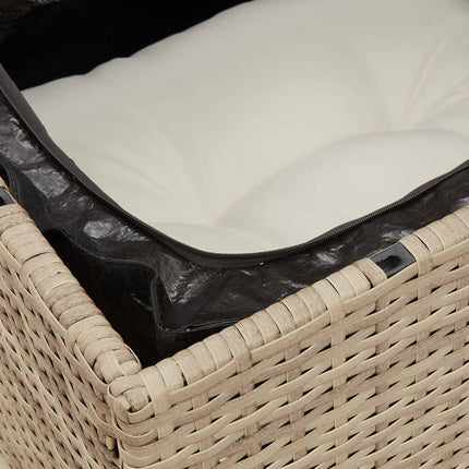 sofasæt til haven 11 dele med hynder polyrattan beige