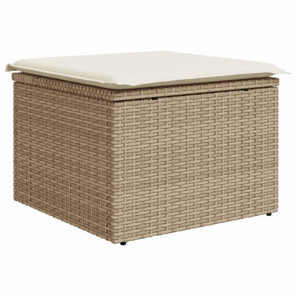 sofasæt til haven 12 dele med hynder polyrattan beige