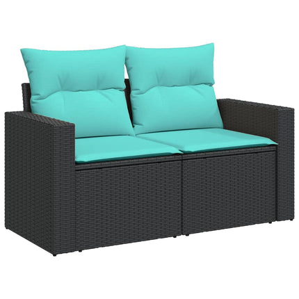 sofasæt til haven 12 dele med hynder polyrattan sort