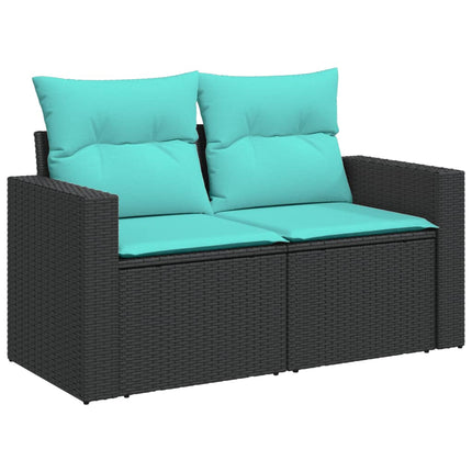 sofasæt til haven 12 dele med hynder polyrattan sort