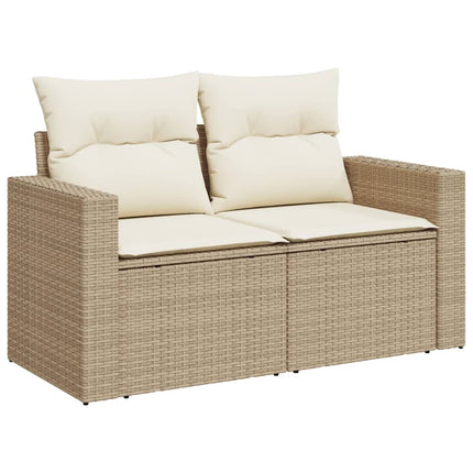 sofasæt til haven 11 dele med hynder polyrattan beige
