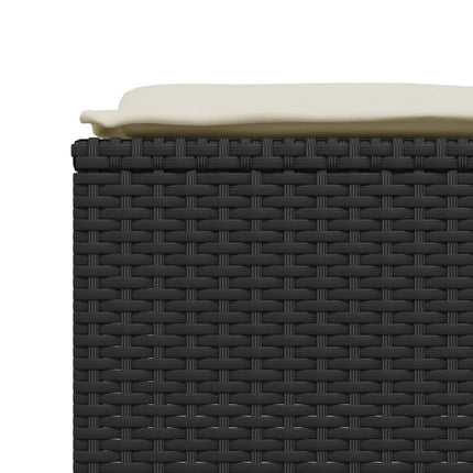 sofasæt til haven 5 dele med hynder polyrattan sort