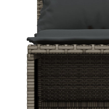 sofasæt 5 dele med hynder polyrattan grå