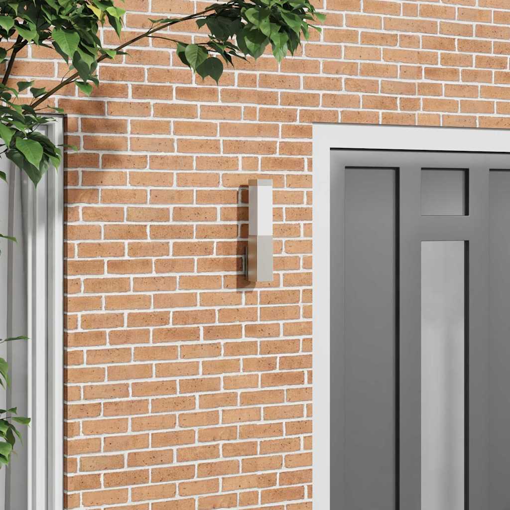 Udendørs væglampe Sølv 10.5 x 6 x 35 cm Rustfrit stål