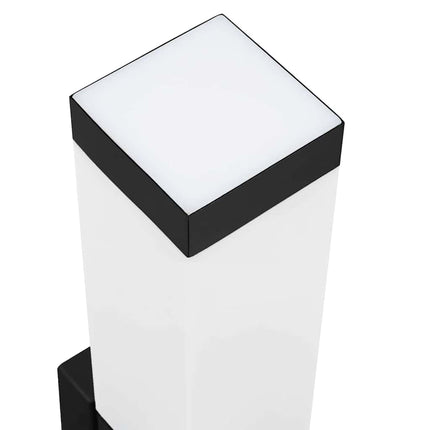 Udendørs væglampe 2 pcs Sort 10.5 x 6 x 33 cm
