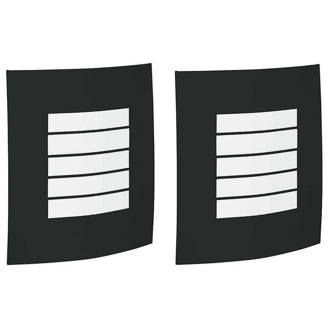 Udendørs væglampe 2 pcs Sort 23,5 x 9 x 26 cm