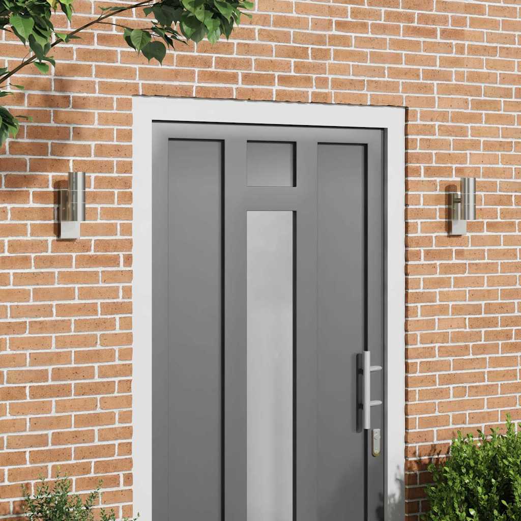 Udendørs væglamper 2 pcs Sølv 7 x 10 x 22 cm Rustfrit stål