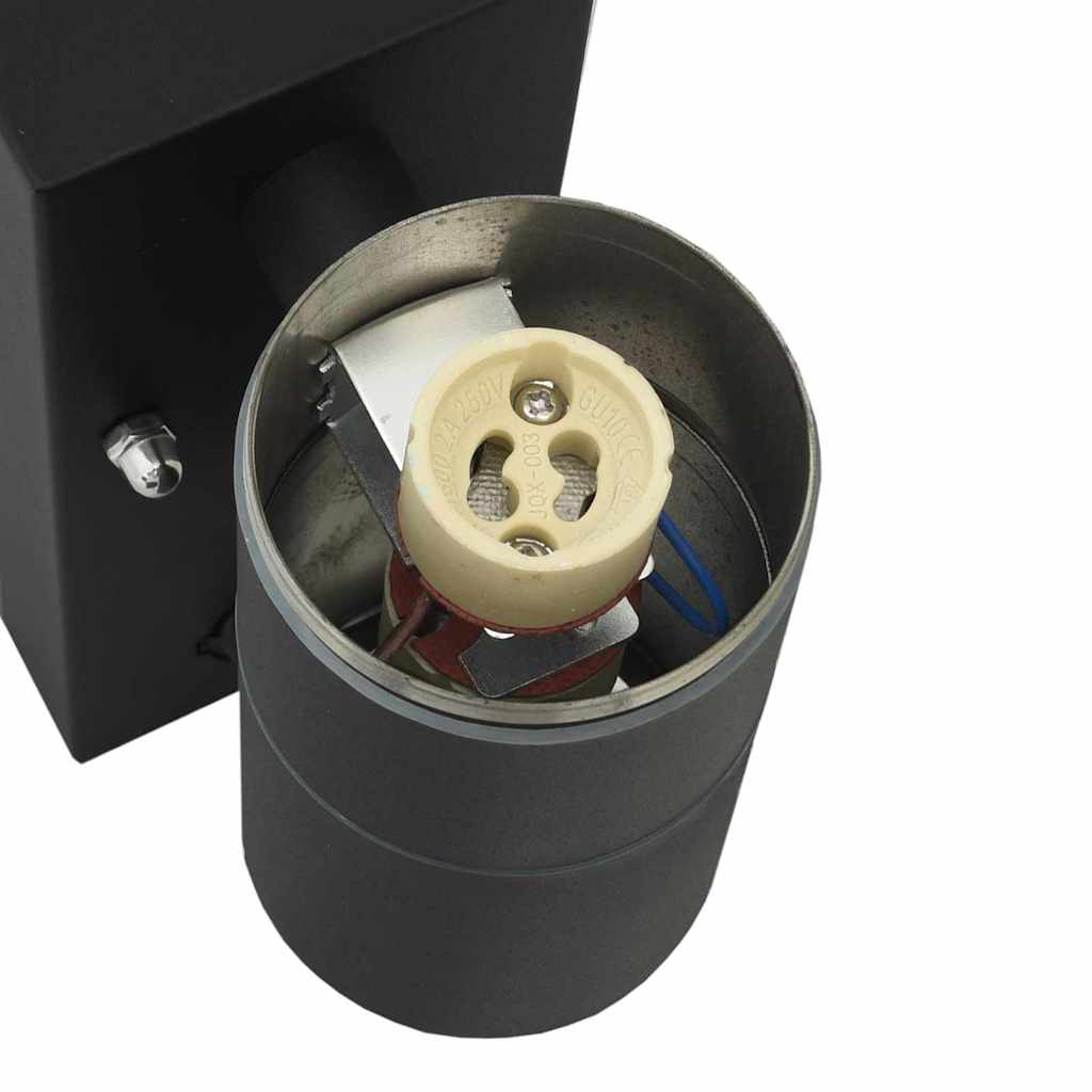 Udendørs væglamper 2 pcs Sort 7 x 10 x 22 cm Rustfrit stål