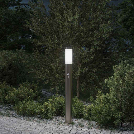 pullertlampe med sensor 80 cm rustfrit stål IP44