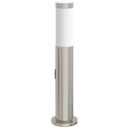 pullertlampe med stikkontakt 50 cm rustfrit stål IP44