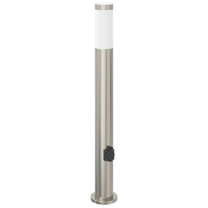 pullertlamper med stikkontakt 3 stk. 80 cm rustfrit stål IP44