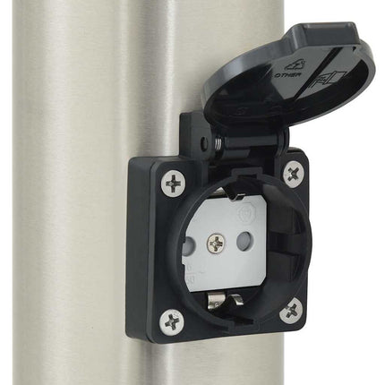 pullertlamper med sensor og stikkontakt 3 stk. 50 cm rustfrit stål IP44