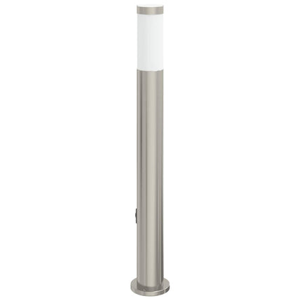 pullertlampe med sensor og stikkontakt 80 cm rustfrit stål IP44