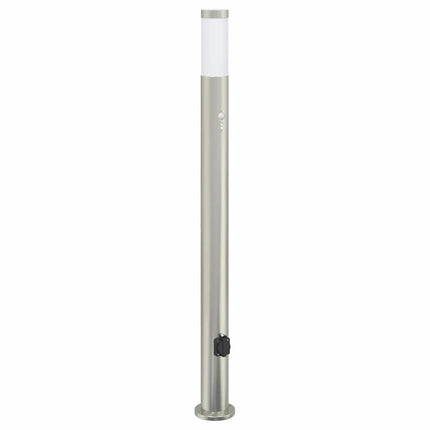 pullertlampe med sensor og stikkontakt 110 cm rustfrit stål IP44