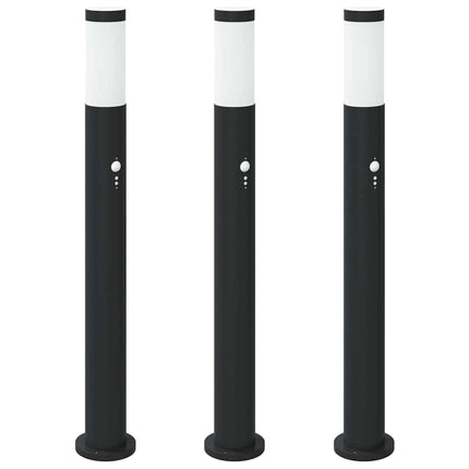 pullertlamper med sensor 3 stk. 80 cm rustfrit stål IP44