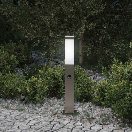 pullertlampe med sensor 50 cm rustfrit stål IP44