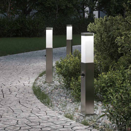 pullertlamper med sensor 3 stk. 50 cm rustfrit stål IP44