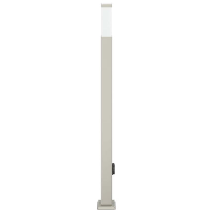 pullertlampe med stikkontakt 110 cm rustfrit stål IP44