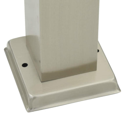 pullertlampe med stikkontakt 110 cm rustfrit stål IP44