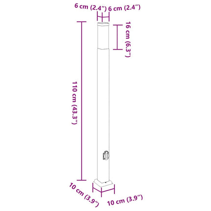 pullertlamper med stikkontakt 3 stk. 110 cm rustfrit stål IP44