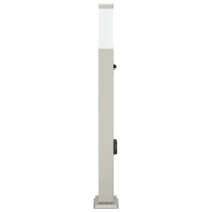 pullertlampe med sensor og stikkontakt 80 cm rustfrit stål IP44