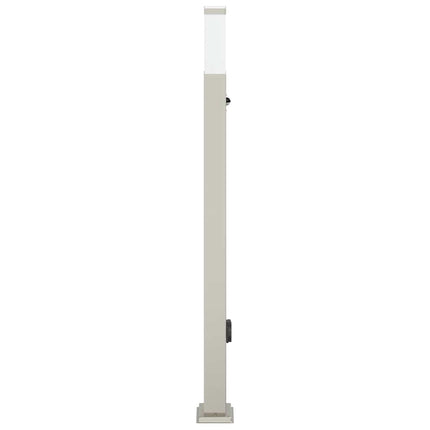 pullertlampe med sensor og stikkontakt 110 cm rustfrit stål IP44