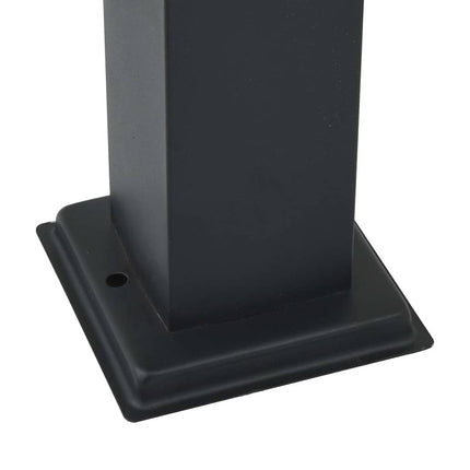 pullertlamper med sensor og stikkontakt 3 stk. 110 cm sort IP44