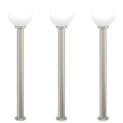 pullertlamper 3 stk. 120 cm rustfrit stål IP44