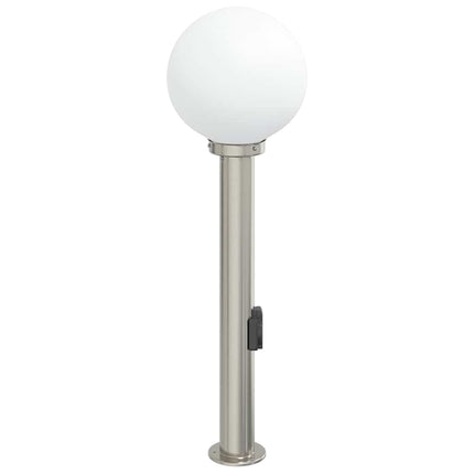 pullertlampe med stikkontakt 80 cm rustfrit stål IP44