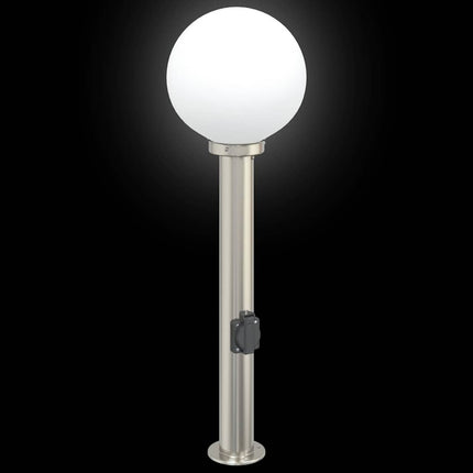 pullertlamper med stikkontakt 3 stk. 80 cm rustfrit stål IP44
