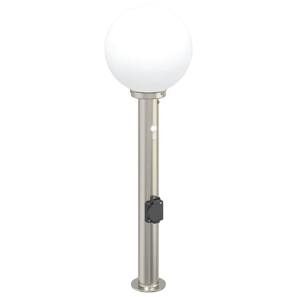 pullertlampe med sensor og stikkontakt 80 cm rustfrit stål IP44