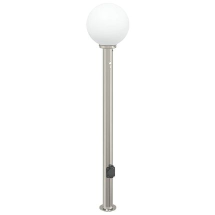 pullertlampe med sensor og stikkontakt 120 cm rustfrit stål IP44