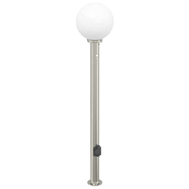 pullertlampe med sensor og stikkontakt 120 cm rustfrit stål IP44