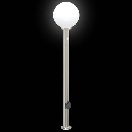pullertlampe med sensor og stikkontakt 120 cm rustfrit stål IP44
