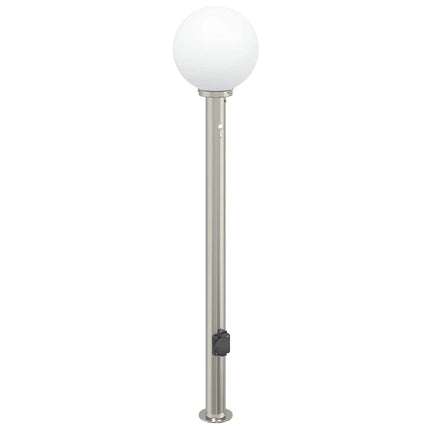 pullertlamper med sensor og stikkontakt 3 stk. 120 cm rustfrit stål IP44