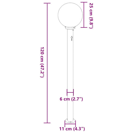 pullertlamper med sensor 3 stk. 120 cm sort IP44