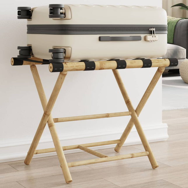 kuffertbænk 62x42x50,5 cm foldbar bambus
