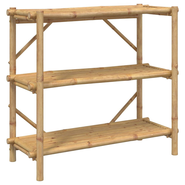 reol med 3 hylder 100x40x90 cm bambus