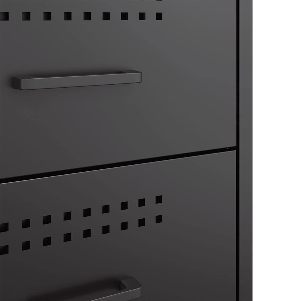 sengeborde 2 stk. 36x39x50,5 cm stål sort