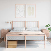 sengeborde 2 stk. 36x39x50,5 cm stål lyserød