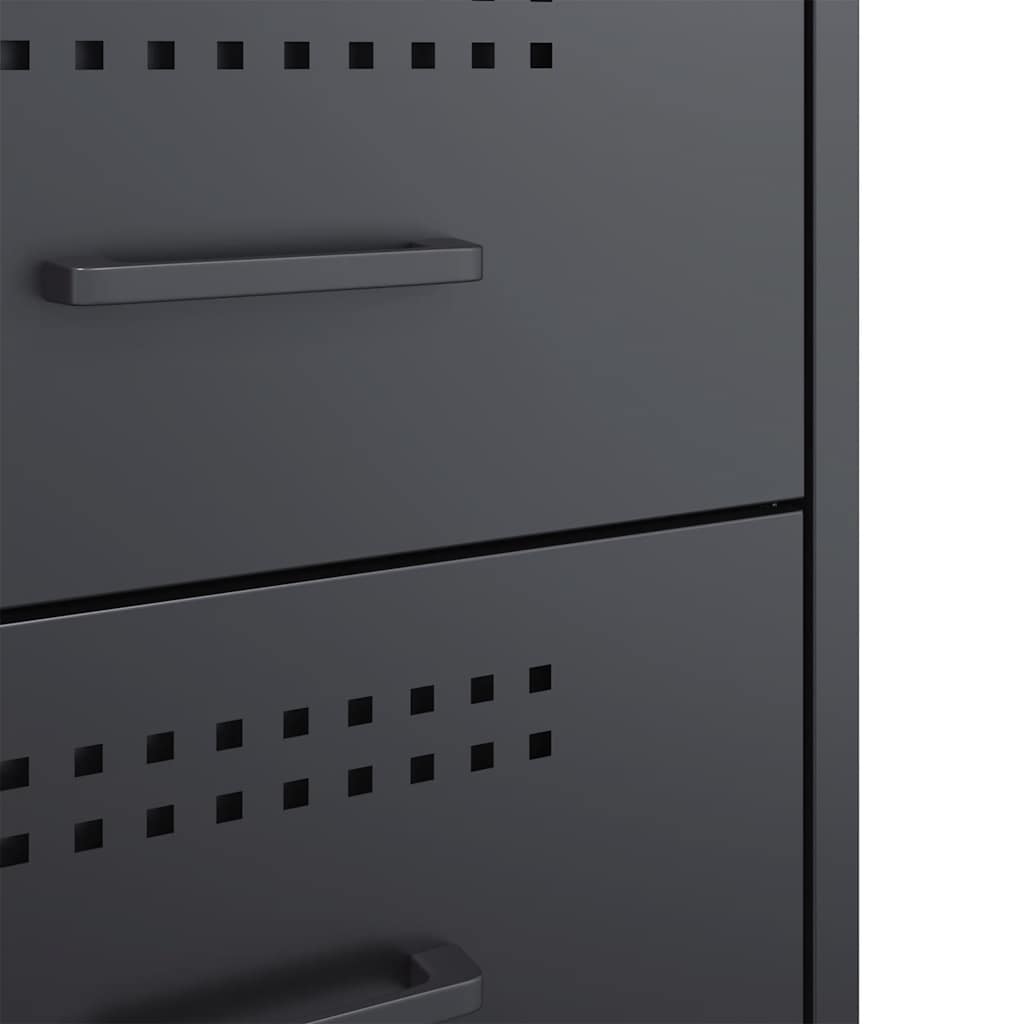 sengeborde 2 stk. 36x39x50,5 cm stål antracitgrå