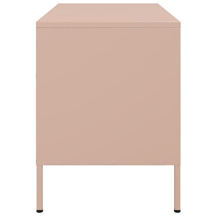 tv-bord 68x39x50,5 cm stål lyserød