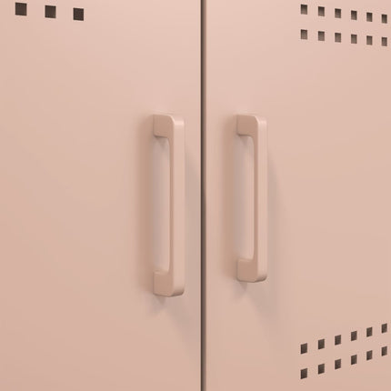 tv-bord 68x39x50,5 cm stål lyserød